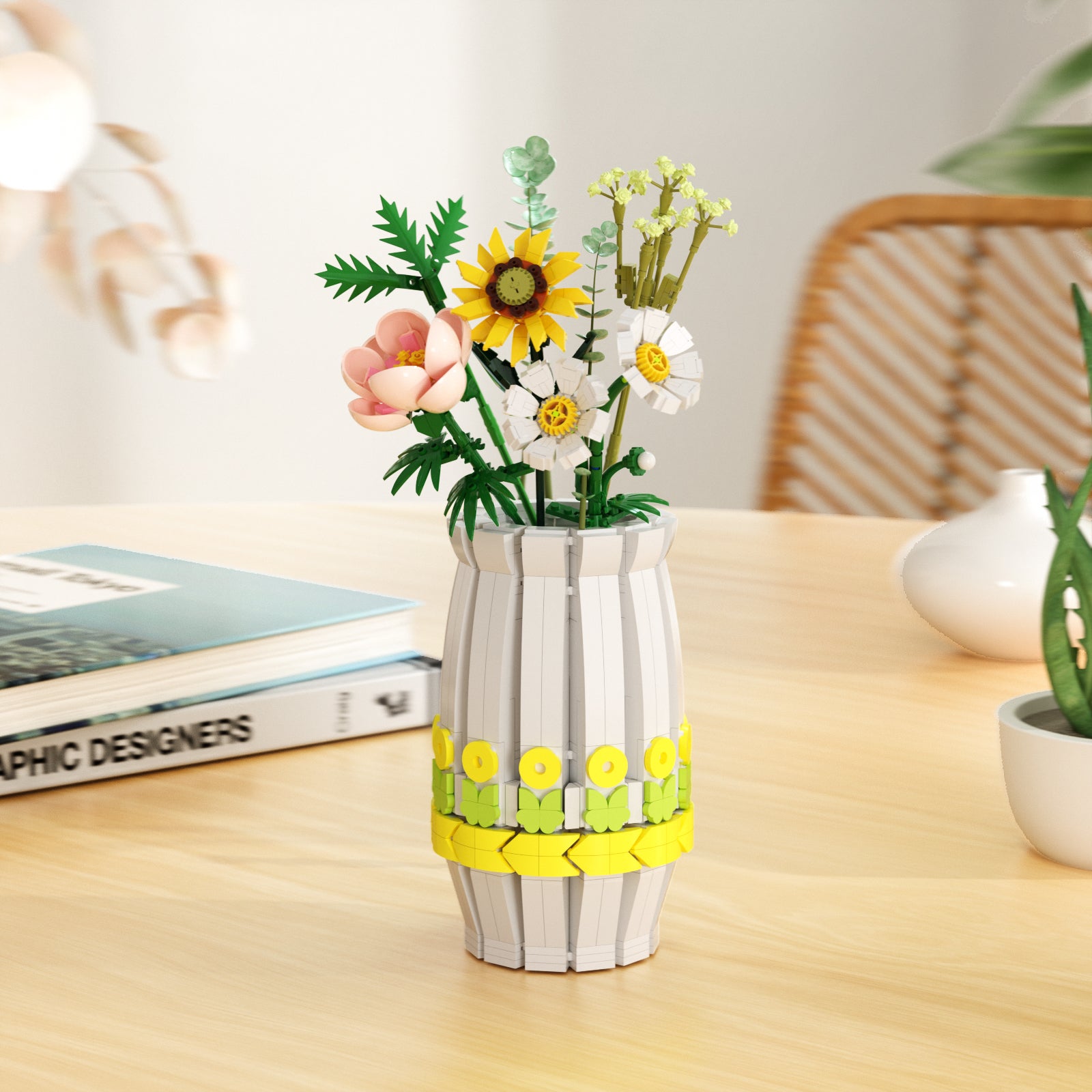 460 Pcs Vase for Lego Flower Bouquet 10280 Vase Home Decoration